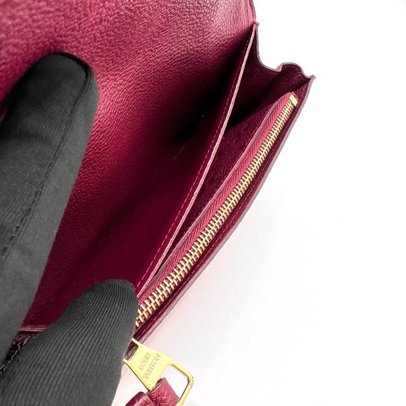 Authentic LV Louis Vuitton Monogram Empreinte Sarah Bifold Long Wallet W/ Insert - Picture 8 of 12